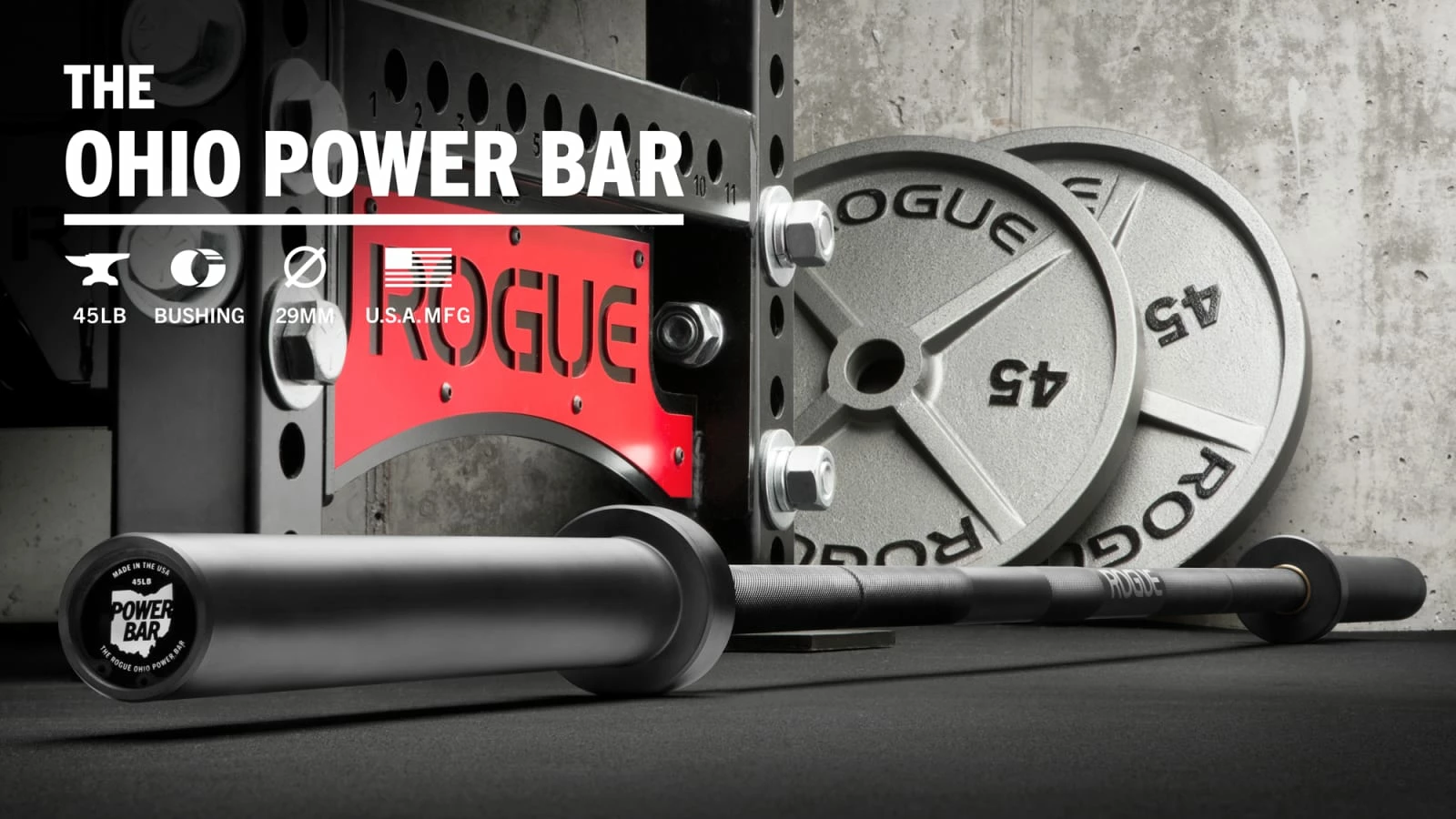 Rogue Fitness Rogue 45LB Ohio Power Bar - Cerakote - Image 2