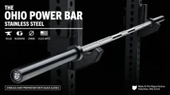 Rogue Fitness Rogue 45LB Ohio Power Bar - Stainless / Black