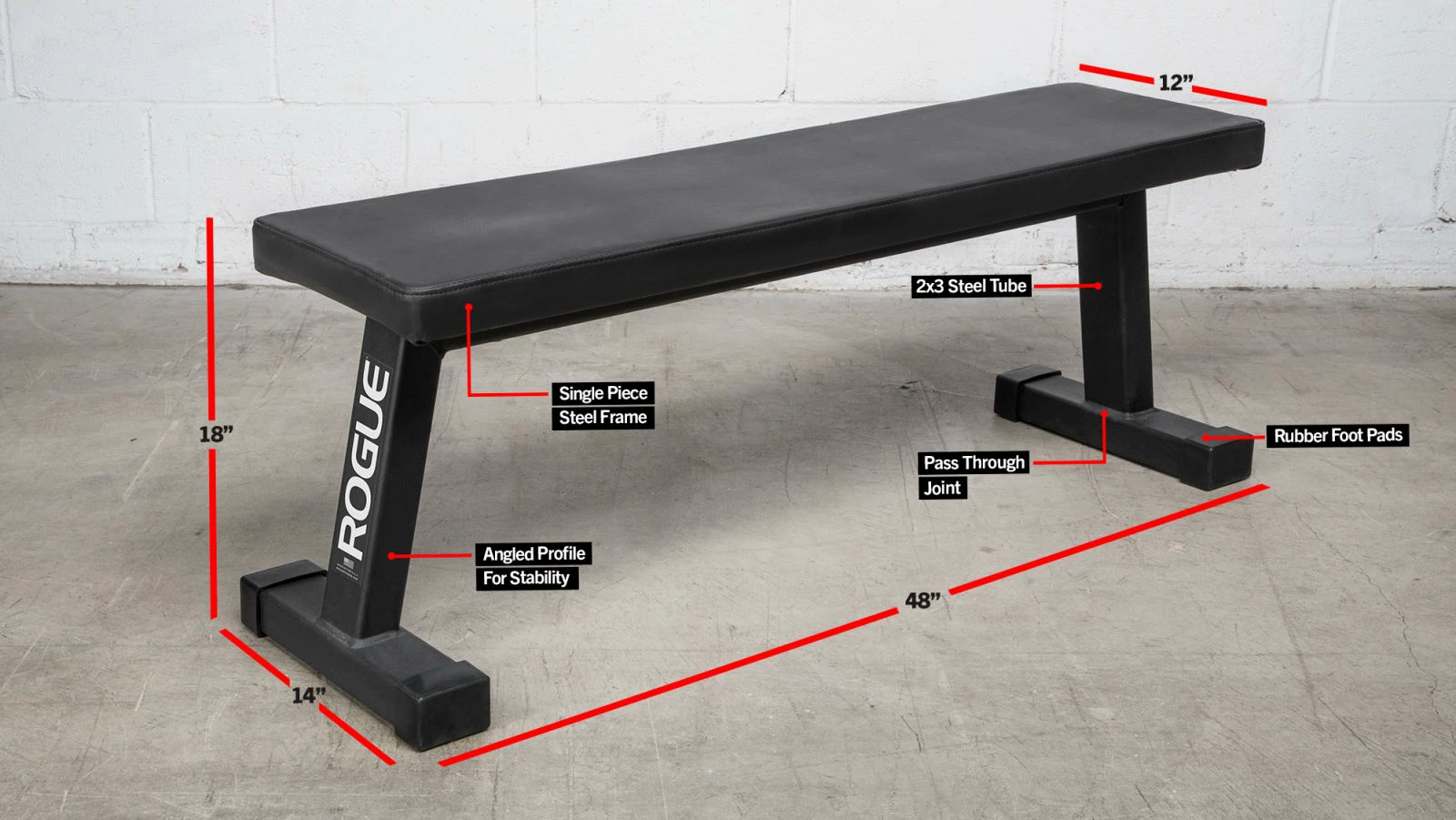 Rogue Fitness Rogue Flat Utility Bench 2.0 - Image 2